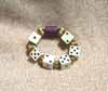 Bunco Dice Bracelet with decoreded Beads